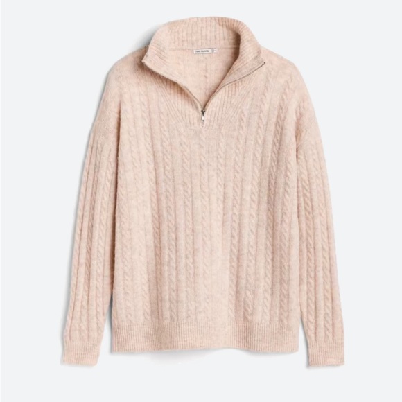 New Pink Clover Nneka Zip Collared Sweater from Stitch Fix - Picture 1 of 13